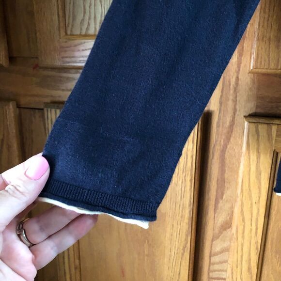 Magaschoni V-Neck Cotton Faux Layered Pullover Sweater - XL - Picture 7 of 11